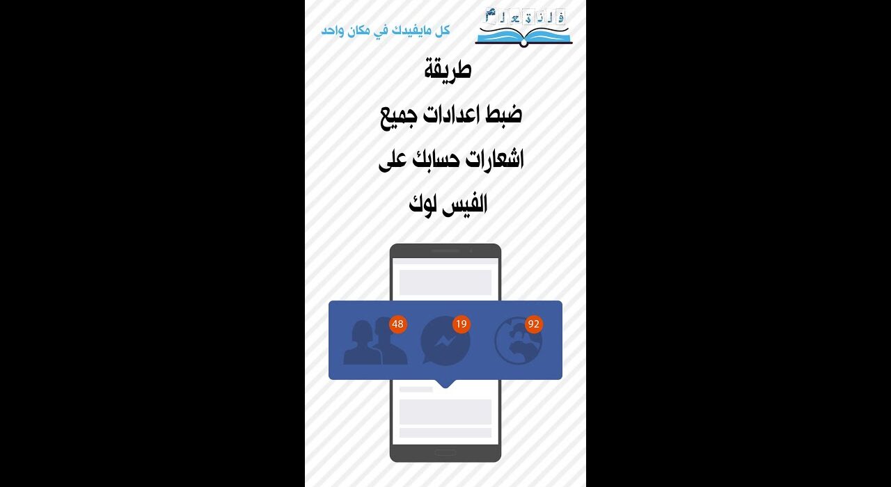 طريقة ضبط اعدادات جميع اشعارات حسابك على الفيس لوك