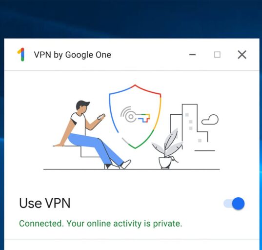 يأتي VPN الخاص بـ Google One على أجهزة الكمبيوتر التي تعمل بنظام Windows و Mac